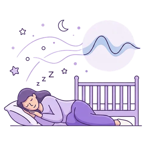 Sleeping baby illustration